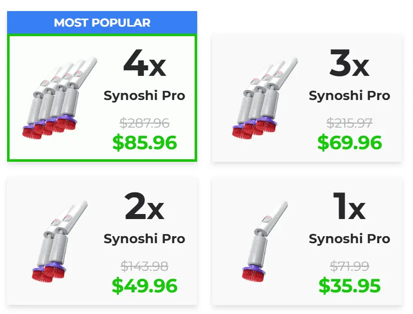 Synoshi Pro Pricing &mdash; Package Options Available